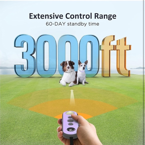 PATPET Dog training Collar with Remote Rechargeable Training Waterproof Electric - Picture 3 of 8